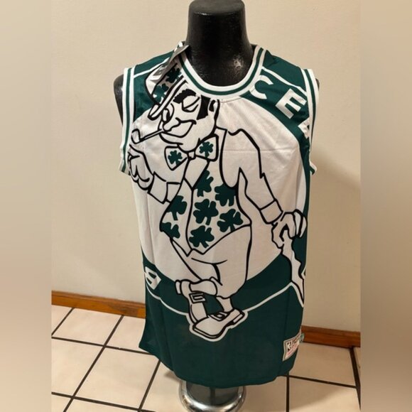 Boston Celtics Larry Bird # 33 Jersey Green/White , Unisex - Picture 12 of 12